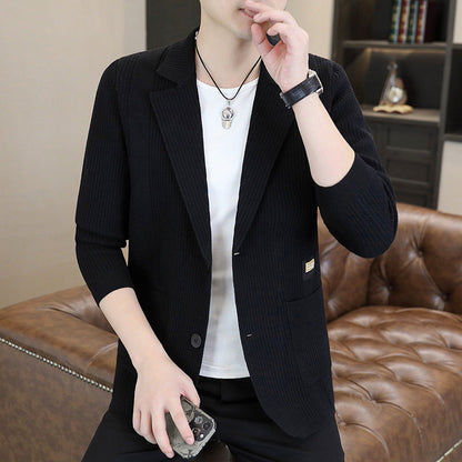 Herren Strickblazer Modern Lässig Einzigartig