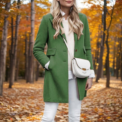 Eleganter Damen Wollmantel Modern Berlin Stil