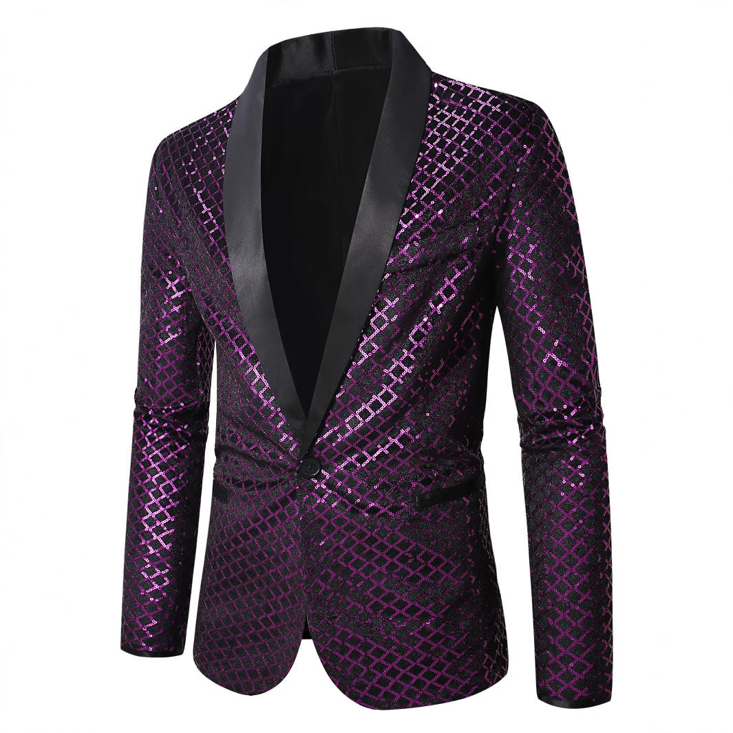 Herren Blazer Glitzer Pailletten Modern Glamour Style - BerlinGlamour