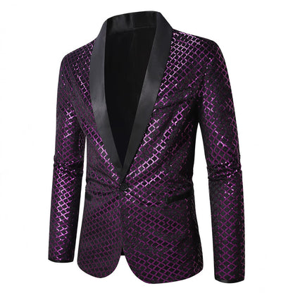 Herren Blazer Glitzer Pailletten Modern Glamour Style - BerlinGlamour