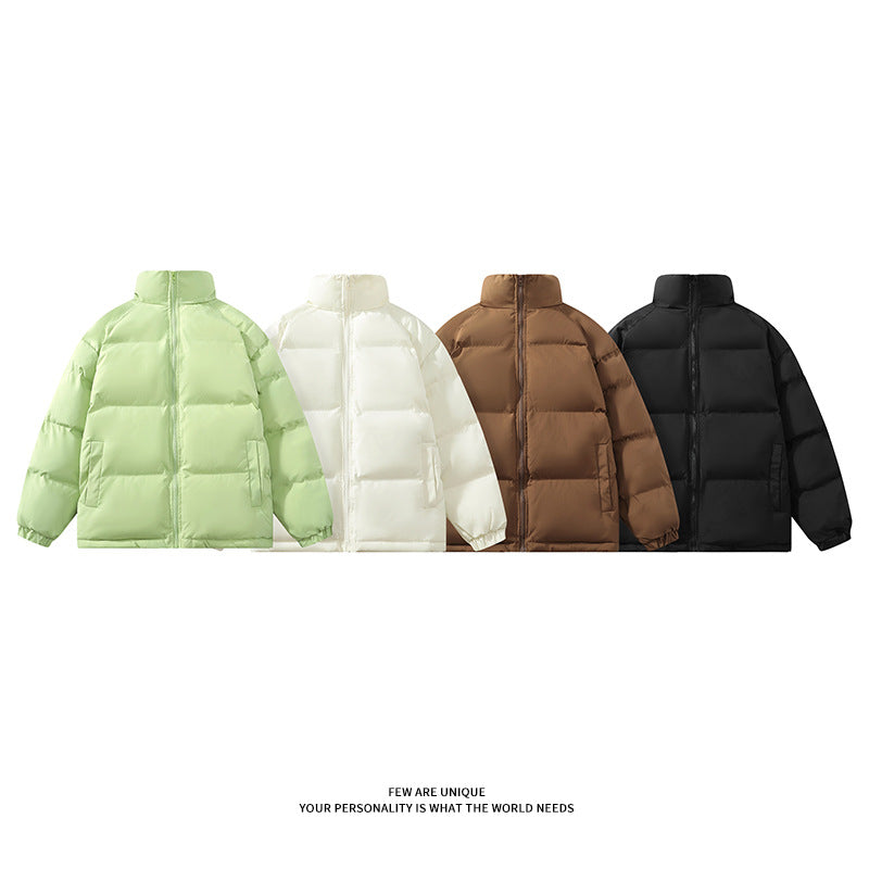 Herren Winterjacke Warm Gefüttert Mit Hochem Kragen