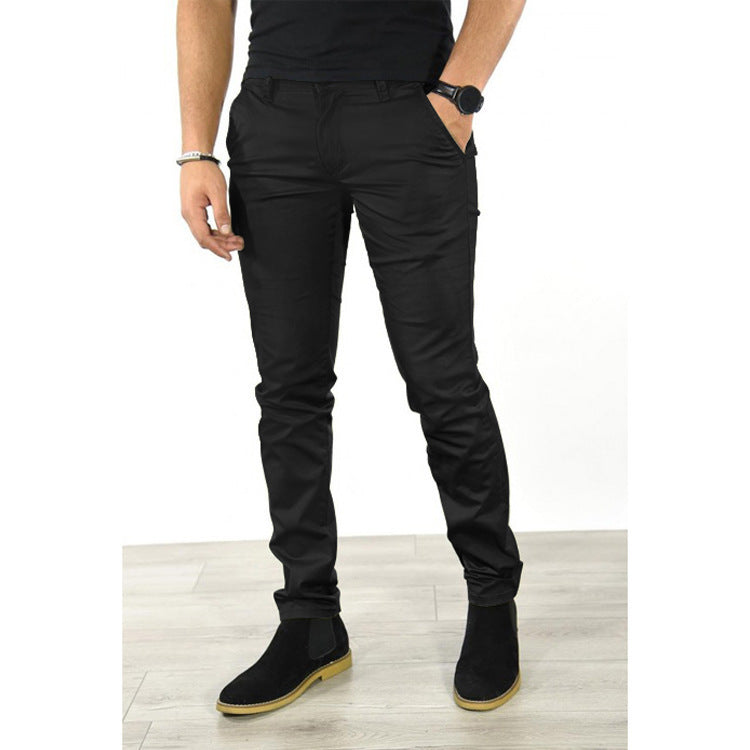 Schmale Herrenhose Elastisch Chinohose Slim Fit