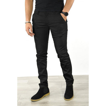 Schmale Herrenhose Elastisch Chinohose Slim Fit