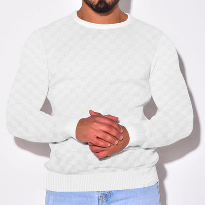 Herren Pullover Strukturstoff Modern Elegant
