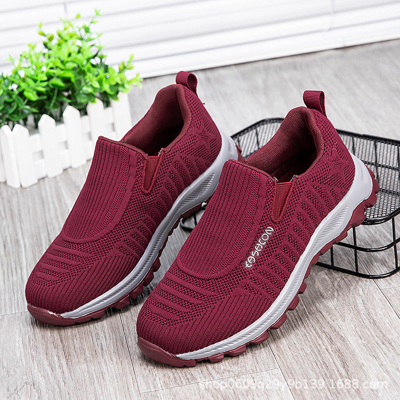 Damen Laufschuhe Bequem Atmungsaktiv Slip-On Sneaker Sport - BerlinGlamour