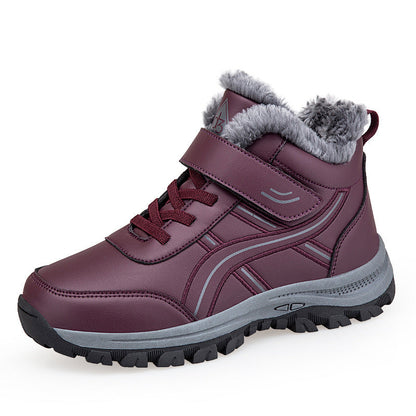 Damen Winterboots Warm Isoliert Klettverschluss