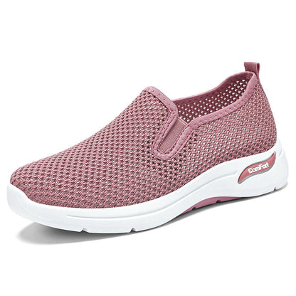 Damen Sneaker Luftig Elastisch Slip On Schuhe Bequem