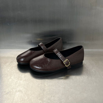 Damen Ballerinas Elegante Riemen Schuhe Modisch