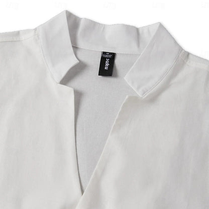 Herren Hemd Modern Doppelreihen Knöpfe Elegant