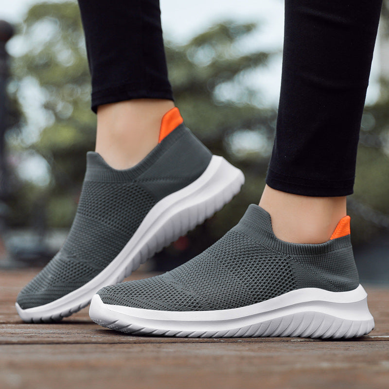 Damen Laufschuhe Atmungsaktiv Elastisch Slip-On - BerlinGlamour