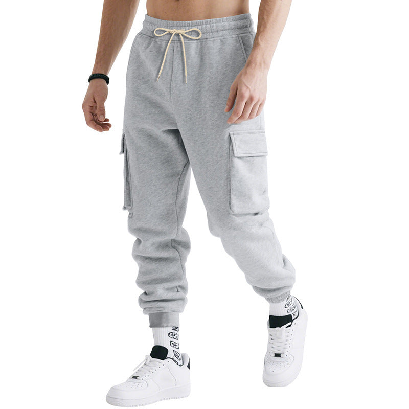 Herren Jogginghose Cargo mit Taschen Elastisch Bequem