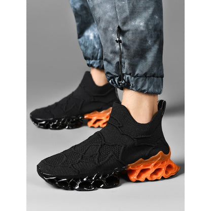 Damen Sneaker Sportlich Strick Rutschfest Komfortabel
