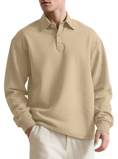Herren Langarmhemd Modern Strukturiert Elegantes Design