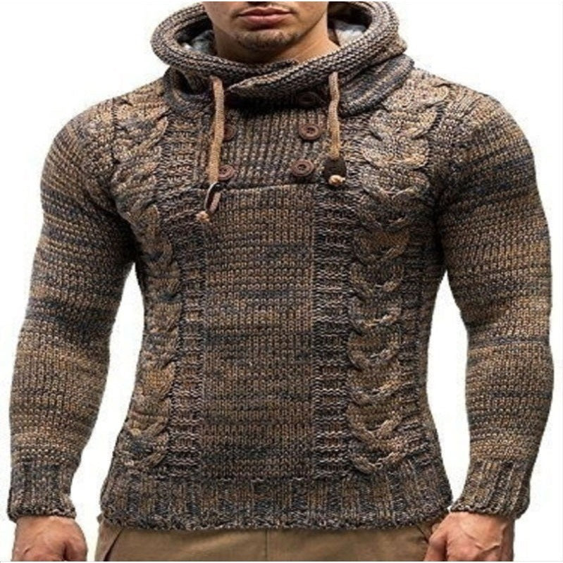 Herren Kapuzenpullover Strickmuster Modern Trendy