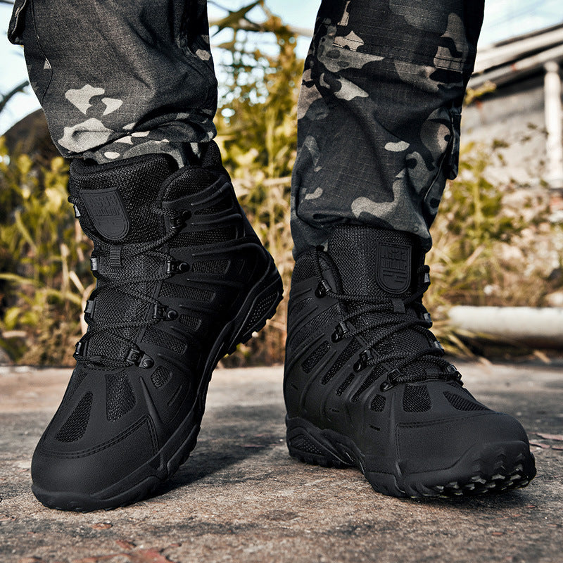 Herren Tactical Schuhe Knöchelstiefel Rutschfest Wasserdicht