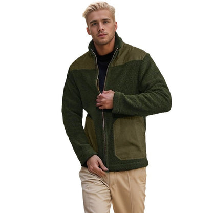 Herren Übergangsjacke Teddyfell-Futter Warme Winterjacke