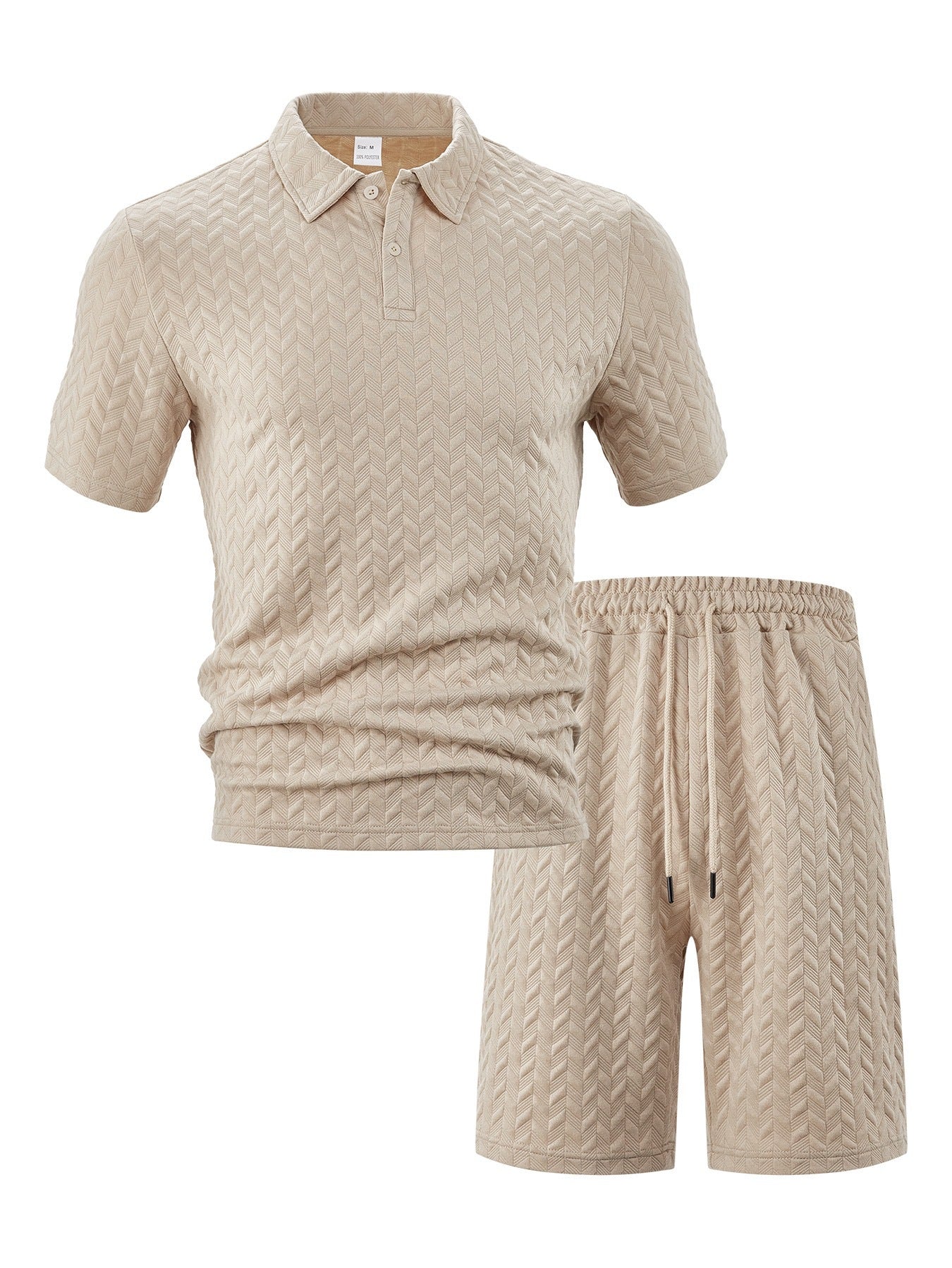 Herren Polo Shirt Set Kurze Hose Sportlich Sommer
