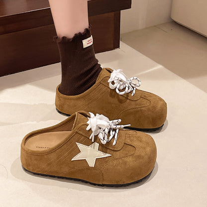 Damen Clogs Bequem Sternemblem Rutschfest