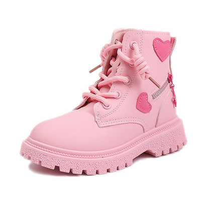 Damen Stiefeletten mit Herzaufdruck Robust Winter