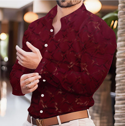 Herren Hemd Feinmuster Elegant Slimfit