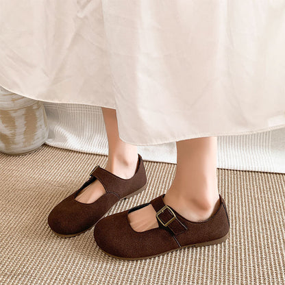 Damen Ballerinas Mary Jane Bequem Verstellbar