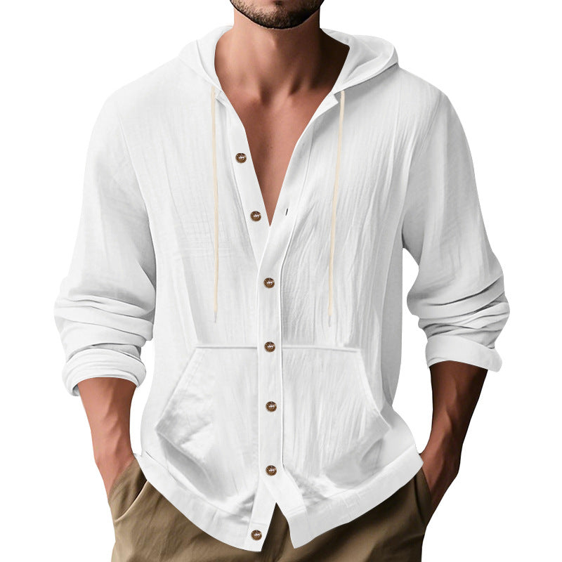 Herren Kapuzenshirt Lässig Modern mit Knöpfen Hochwertig - BerlinGlamour