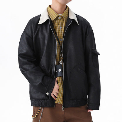 Männer Utility-Jacke Oversized Reißverschluss Praktisch Modern