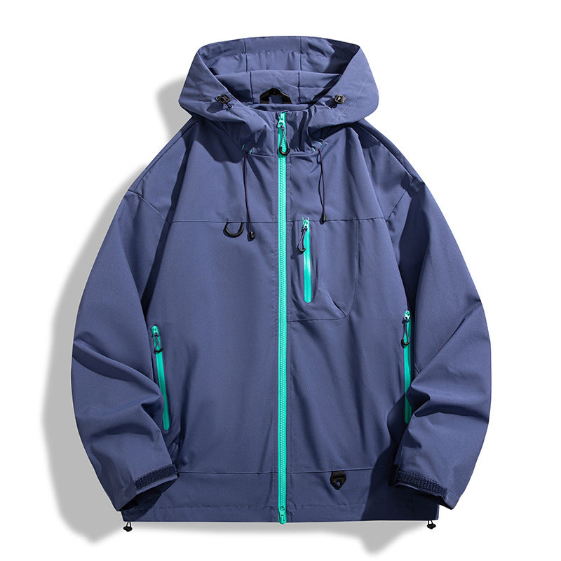 Wasserdichte Herren Outdoor-Jacke mit Kapuze Atmosaktiv