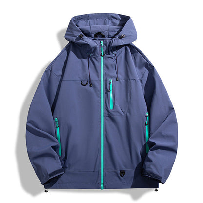 Wasserdichte Herren Outdoor-Jacke mit Kapuze Atmosaktiv