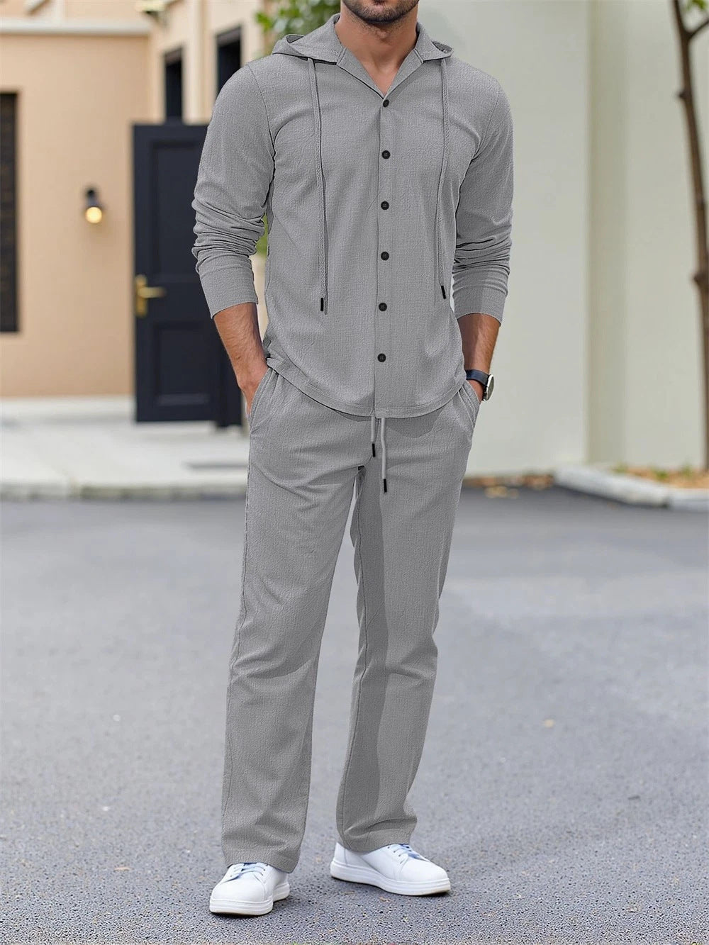 Herren Sportset Mit Kapuze Elastischer Bund Modern