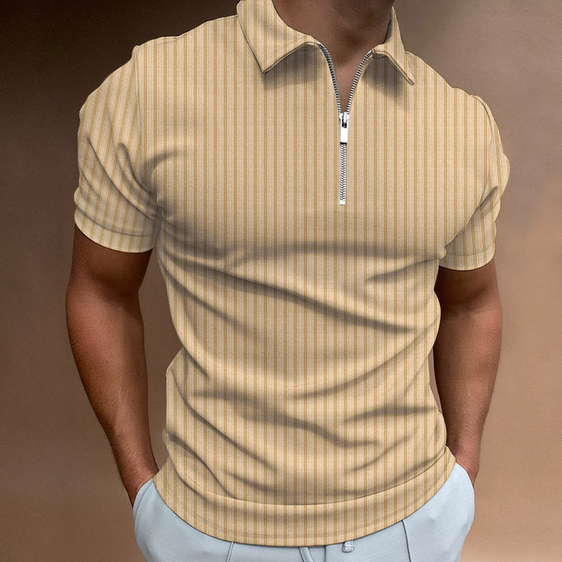 Herren Poloshirt Modern Kurzarm mit Streifen