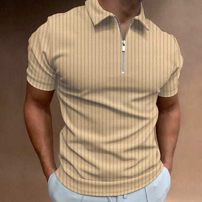 Herren Poloshirt Modern Kurzarm mit Streifen