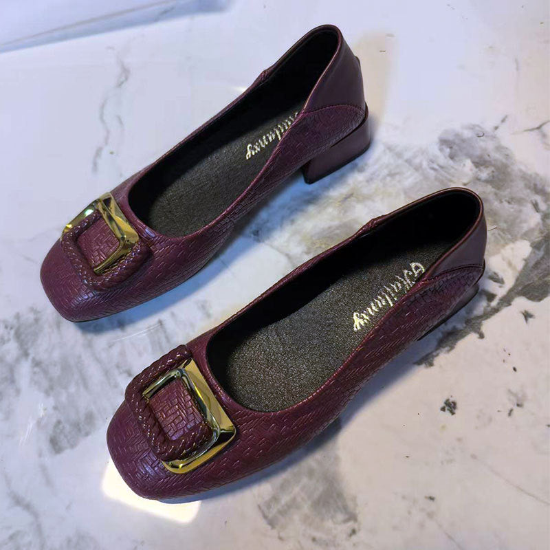 Damen Ballerinas Elegante Luxus Schnalle Schuhe
