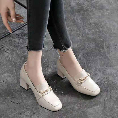 Damen Sling Pumps Quadratverschluss Komfort Blockabsatz Schick