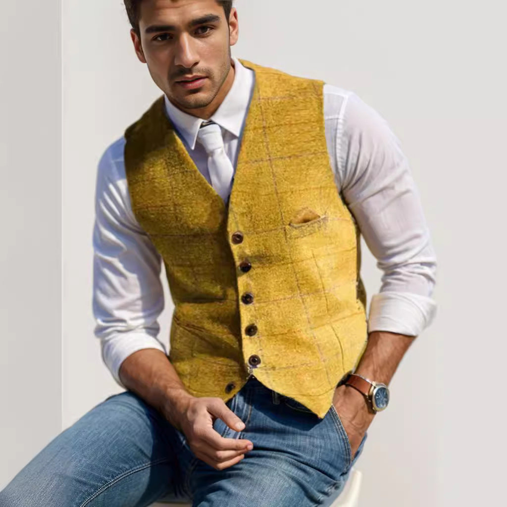 Herren Weste Elegante Slim Fit mit feinem Stoff
