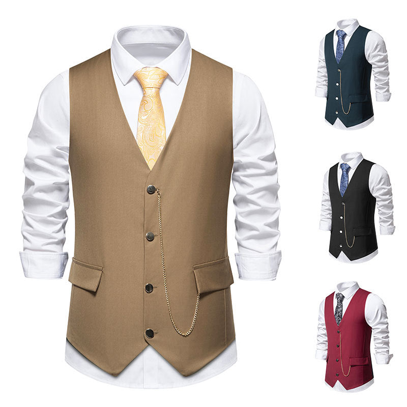 Herren Anzugweste Elegant Klassisch Moderne Taschen - BerlinGlamour
