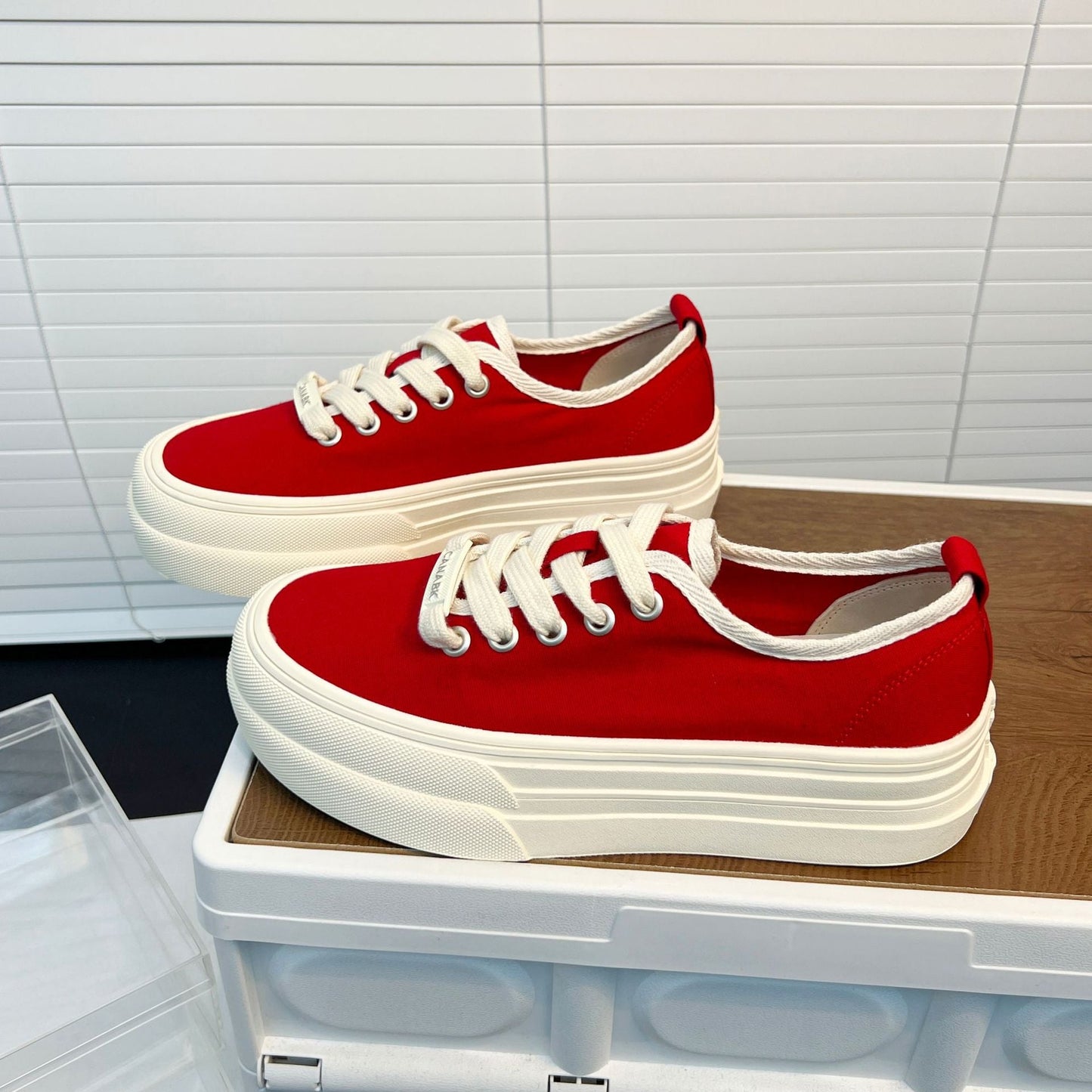 Damen Plateau Sneaker Hoch atmungsaktiv Modisch