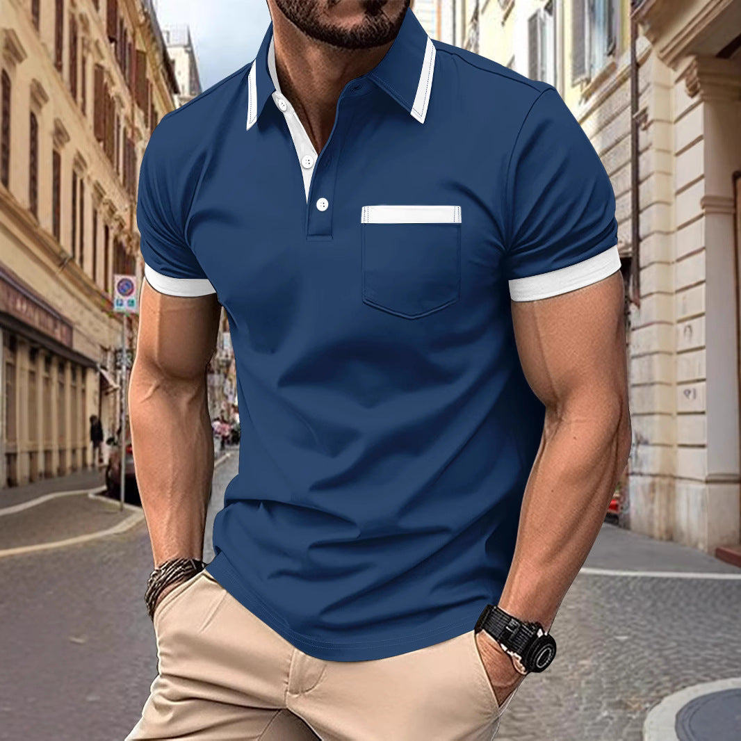 Herren Polo-Shirt Modern KontrastkragenSlim Fit - BerlinGlamour