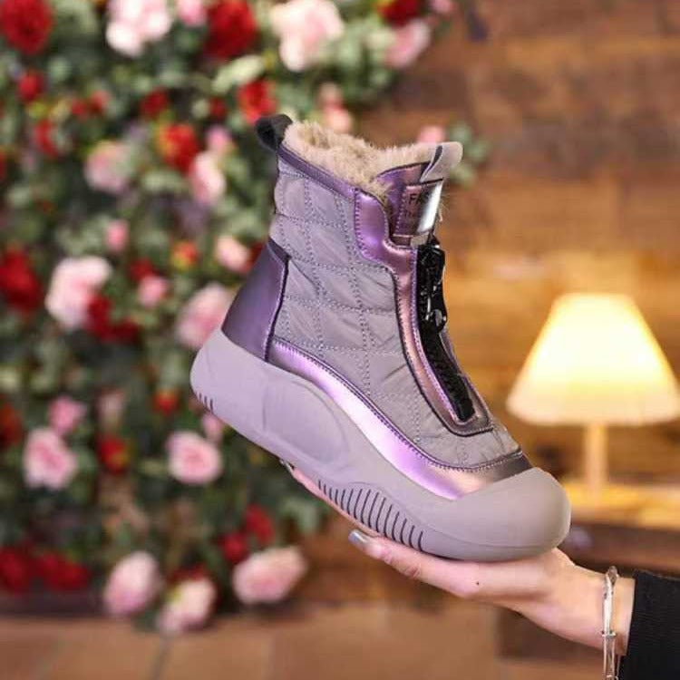 Damen Winterstiefel Warm Bequem Elegant