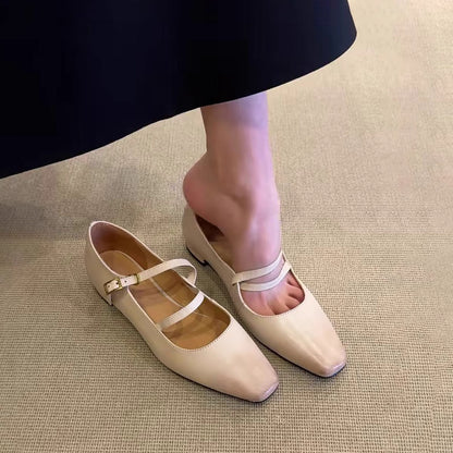 Damen Slingback Schuhe Elegant Schnalle Komfort - BerlinGlamour