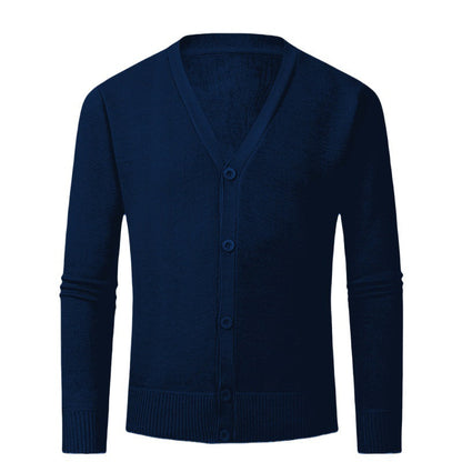 Herren Strickjacke V-Ausschnitt Modern Knopflos Elegante