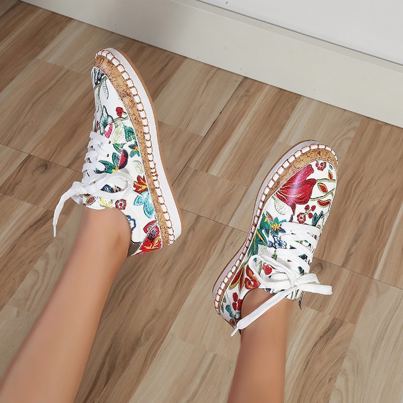Damen Sneaker Farbenfroh Florales Design