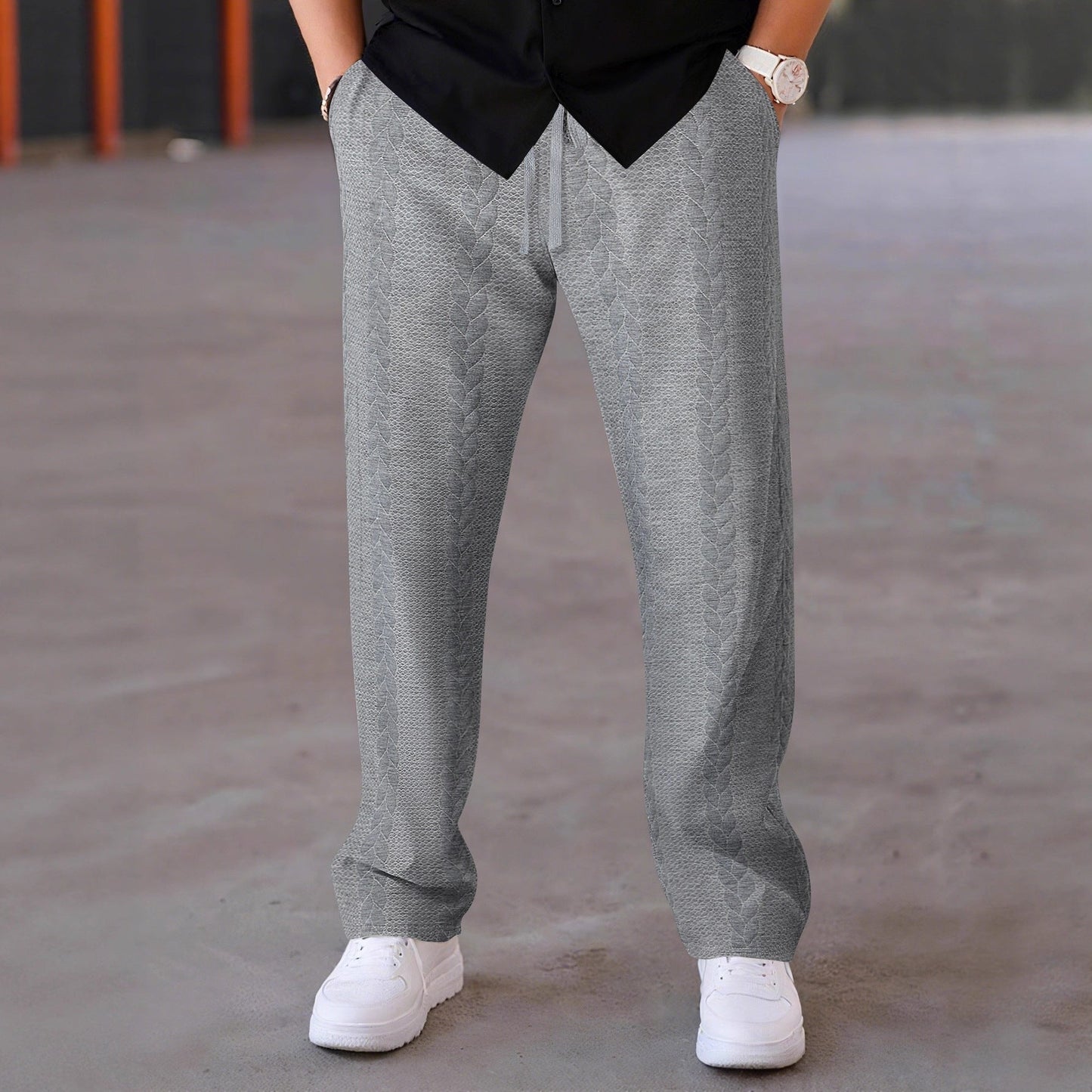 Herren Freizeithose Elegant Strukturiert Modern