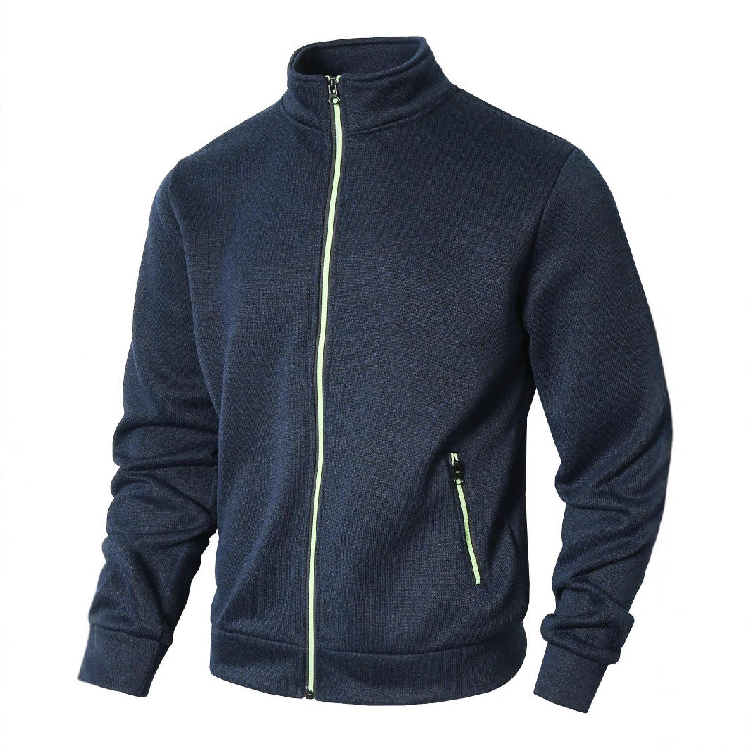 Herren Sportjacke Modern Reißverschluss Hoher Kragen