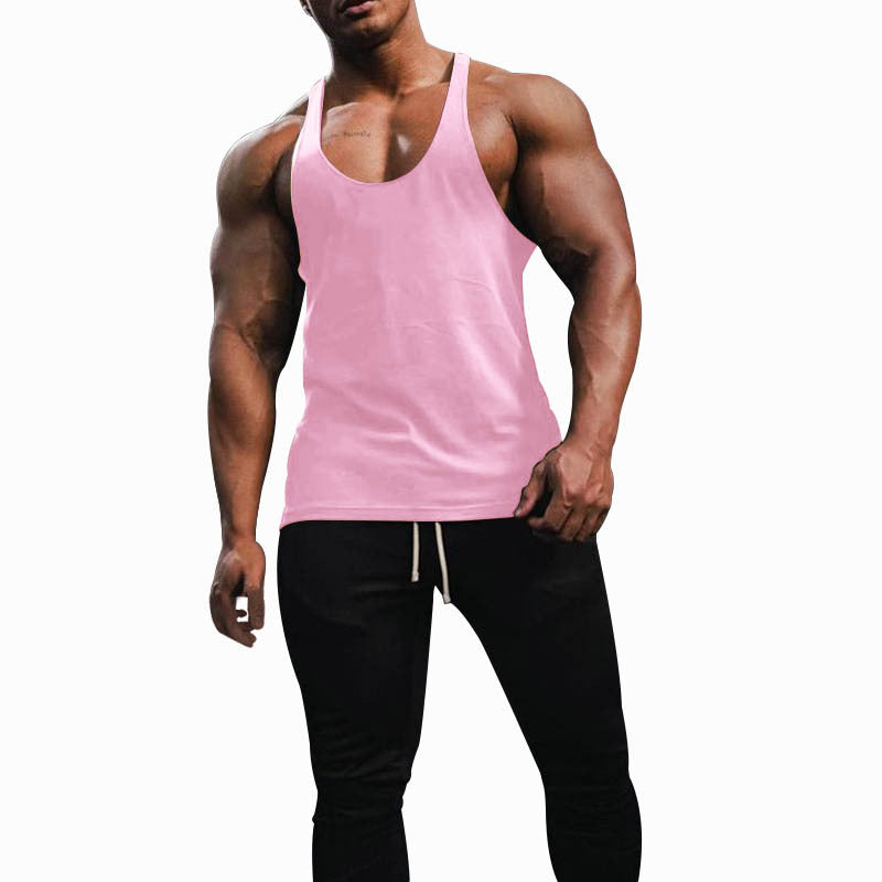 Herren Sport Tanktop Atmungsaktiv Racerback Baumwolle