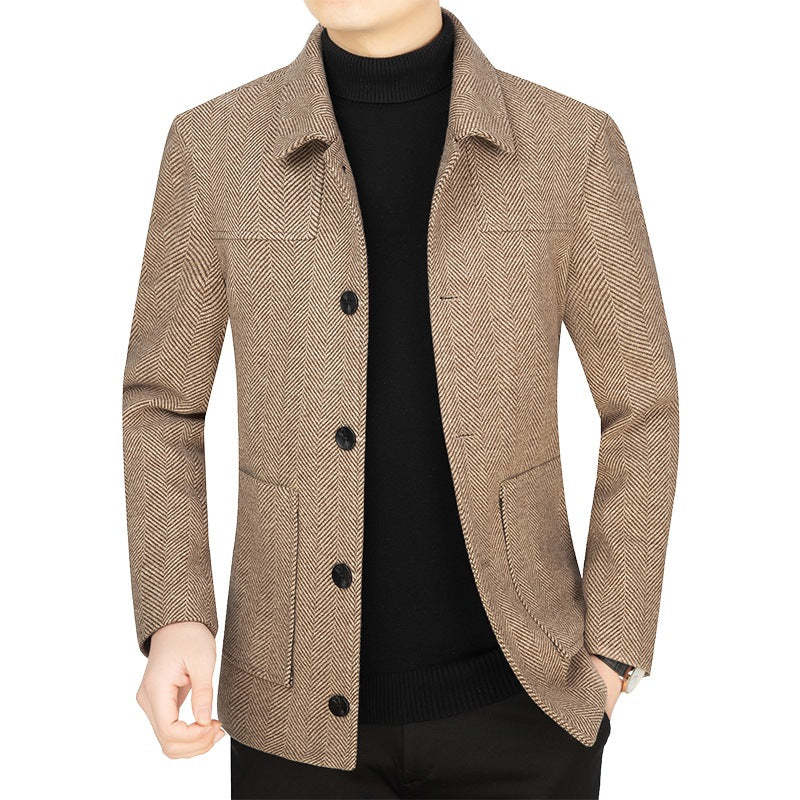 Herren Jacke Modern Slim Fit V-Ausschnitt Schick - BerlinGlamour