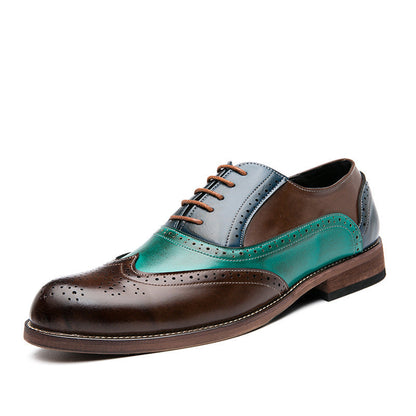 Damen Schuhe Elegante Brogue Leder Schwarz