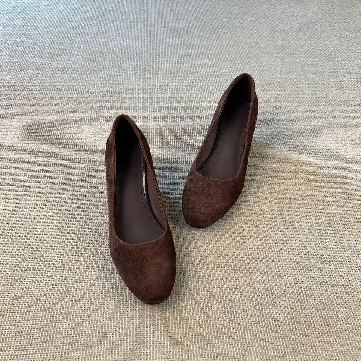 Damen Ballerinas Weiches Wildleder Bequem Elegant