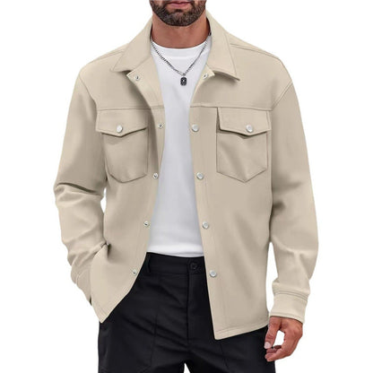 Herren Freizeitjacke Modern mit Vieltaschen und Knöpfen