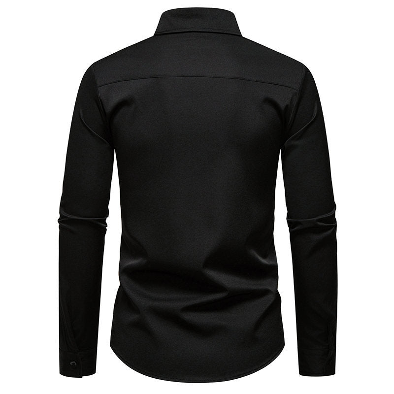 Herren Langarmhemd Modern Blumenmuster Elegantes Design